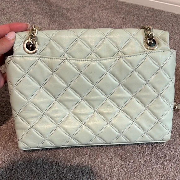 Kate Spade Natalia Smooth Quilted Leather Chain Shoulder Bag in Crystal Blue - Picture 10 of 10